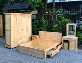 Top 10+ Combo Phòng Ngủ Gỗ Sồi Nga Đúng Chuẩn Chất Lượng & Báo Giá