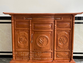 Tủ Thờ Gỗ Kích Thước Phong Thủy - Mẫu Mới 2024