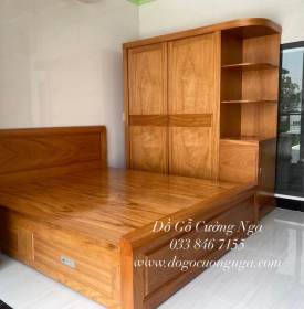 Tủ Áo Gỗ Gõ Đỏ Của Lùa 2m Cao Cấp 
