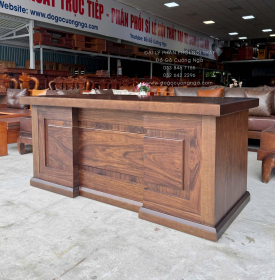 Bàn Làm Việc Giám Đốc Gỗ Hương Xám Màu Óc Chó 1m67 Hiện Đại, Đẳng Cấp