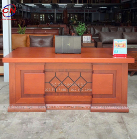 Bàn Làm Việc Giám Đốc Gỗ Xoan Đào 1m87 Chạm Chỉ Sang Trọng