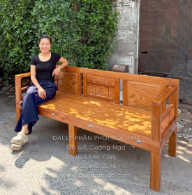 Giường Gấp Gỗ Hương Xám Chân Cao Phù Hợp Cho Người Lớn Tuổi