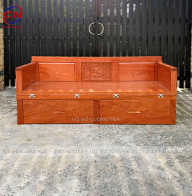 Giường Gấp Đa Năng Gỗ Hương Đá Chân Cao 2 Ngăn Kéo Tiện Lợi