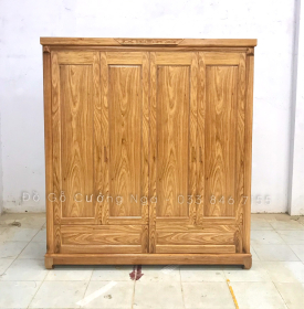 Tủ áo gỗ hương xám 4 cánh - 2m mẫu hiện đại