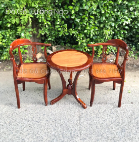 Bộ Bàn Trà 2 Ghế Gỗ Tràm Hiện Đại 