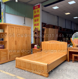 Bộ Combo Phòng Ngủ Gỗ Gõ Đỏ Sang Trọng CB 19.5