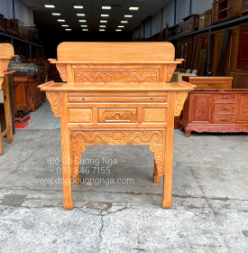 Bàn Thờ Gia Tiên Gỗ Gõ Đỏ 2 Tầng 1m27  Đẹp Giá Rẻ 