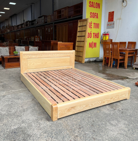 Giường gỗ sồi nga kiểu nhật - vạt lan 