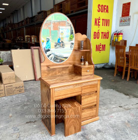 Bàn Trang Điểm Gỗ Hương Xám Gương Hộp Giá Rẻ TĐ 017