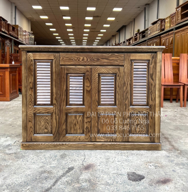 Tủ Giày Dép 4 Cánh Gỗ Sồi Nga Lau Màu Óc Chó TD 017