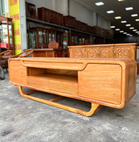 Kệ Tivi Gỗ Gõ Đỏ Chân Thuyền Cao Cấp KG 15.2