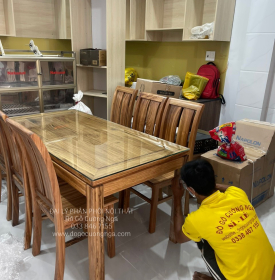 Bộ bàn ăn gỗ Hương Xám 1m6 - 6 ghế hiện đại BG 020