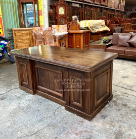 Bàn Làm Việc Gỗ Hương Xám 1m67 Màu Óc Chó GĐ 21.23
