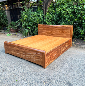 Giường Ngủ Gỗ Hương Xám 2 Ngăn Kéo Phản Thưa Giá Rẻ 