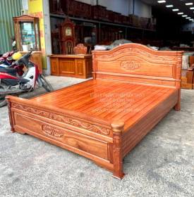 Giường Ngủ Gỗ Xoan Đào Vạt Phản Đẹp Sang Trọng 