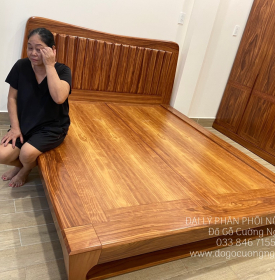Giường Ngủ Kiểu Nhật Chân Quỳ Gỗ Cẩm Cao Cấp 
