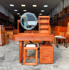 Bàn Phấn Trang Điểm Gỗ Cẩm Đèn Less