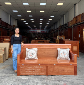 Giường Gấp Gỗ Xoan Đào 2 Ngăn Kéo 1m4x2m Cao Cấp 