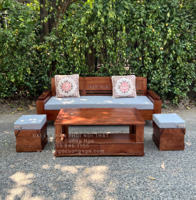 Sofa Gỗ Sồi Nga Nhỏ Gọn Chung Cư Nhà Phố 