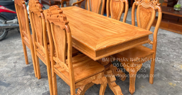 Top Bàn Ăn 6 Ghế Gỗ Tự Nhiên Bán Chạy Tại TP HCM 