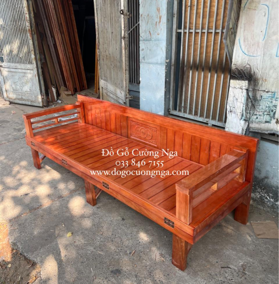 Giường gấp gỗ sồi - ghế mở thành giường hiện đại 