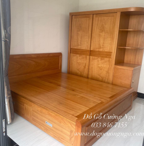 Tủ Áo Gỗ Gõ Đỏ Của Lùa 2m Cao Cấp 