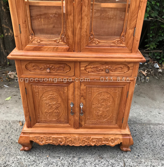 Tủ rượu gỗ Gõ Đỏ vuông 80 TG 013