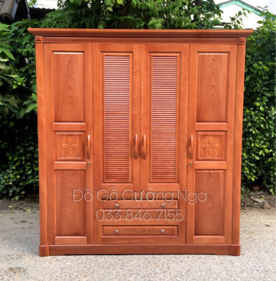 Bộ combo phòng ngủ gỗ xoan đào - hiện đại 