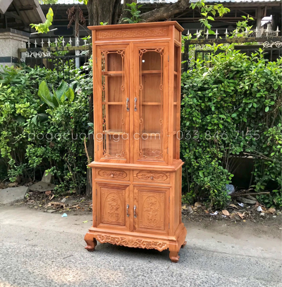 Tủ rượu gỗ Gõ Đỏ vuông 80 TG 013