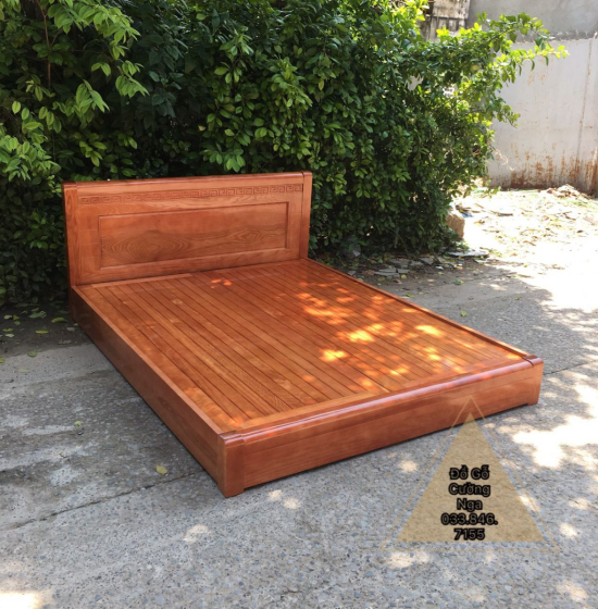 Giường nhật gỗ sồi nga vạt phản hiện đại