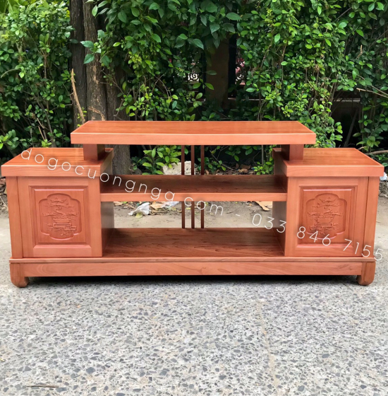 Kệ Tivi Gỗ Xoan Đào Hiện Đại 1m6 Giá Rẻ KG 025