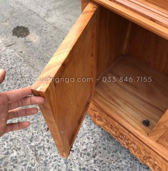 Tủ rượu gỗ Gõ Đỏ vuông 1m2 cao cấp TG 012