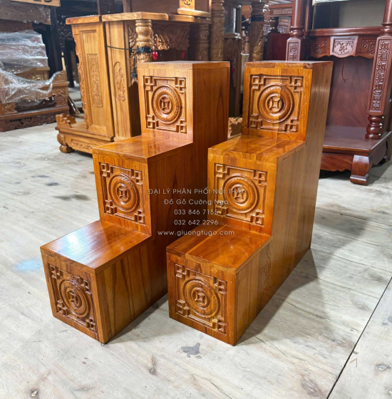 Bậc Tam Cấp Gỗ Xoan 16cm (5 màu)