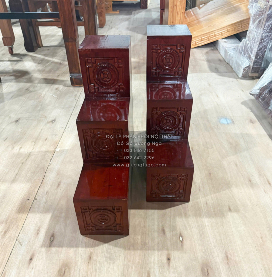 Bậc Tam Cấp Gỗ Xoan 16cm (5 màu)