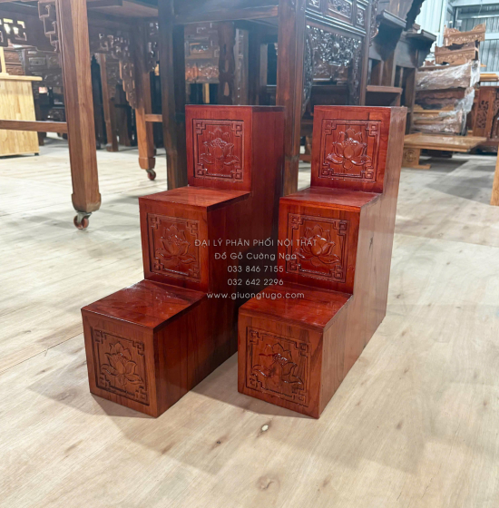 Bậc Tam Cấp Gỗ Xoan 16cm (5 màu)