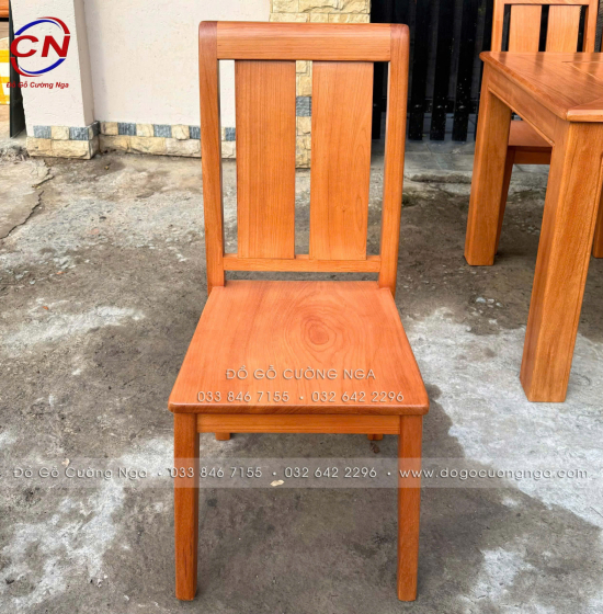 Bộ Bàn Ăn Gỗ Gõ Đỏ Hiện Đại 8 Ghế Mặt Liền 