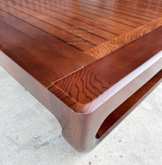 Giường Ngủ Gỗ Sồi Nga Màu Óc Chó Mẫu Chân Quỳ Bọc Nệm Cao Cấp (Giao Khách)