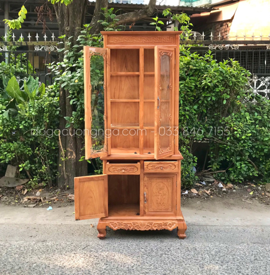 Tủ rượu gỗ Gõ Đỏ vuông 80 TG 013