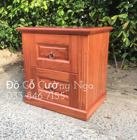 Tủ táp đầu giường gỗ hương đá hiện đại 