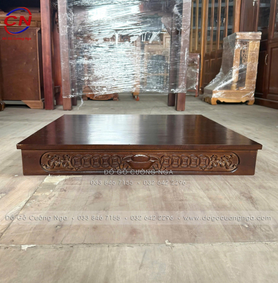 Đế Kê Bàn Thờ Ông Địa - Thần Tài Gỗ Xoan (5 màu)