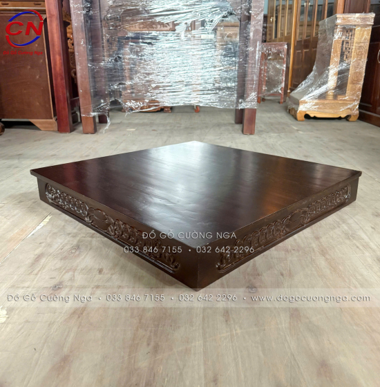 Đế Kê Bàn Thờ Ông Địa - Thần Tài Gỗ Xoan (5 màu)