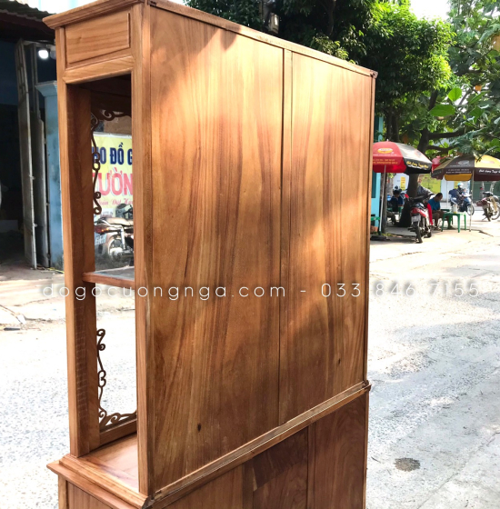 Tủ rượu gỗ Gõ Đỏ vuông 1m2 cao cấp TG 012