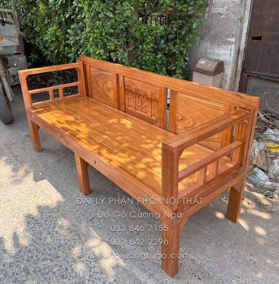 Giường Gấp Gỗ Hương Xám Chân Cao Phù Hợp Cho Người Lớn Tuổi