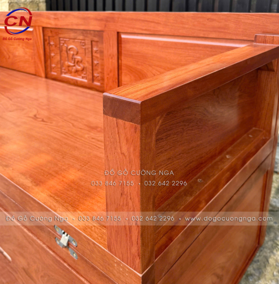 Giường Gấp Đa Năng Gỗ Hương Đá Chân Cao 2 Ngăn Kéo Tiện Lợi