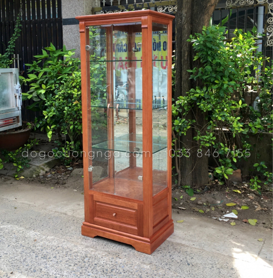 Tủ rượu vuông gỗ Xoan Đào hiện đại TG 021