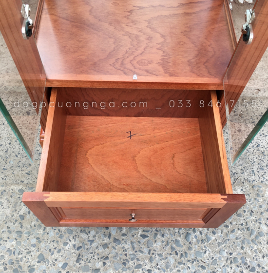 Tủ rượu vuông gỗ Xoan Đào hiện đại TG 021