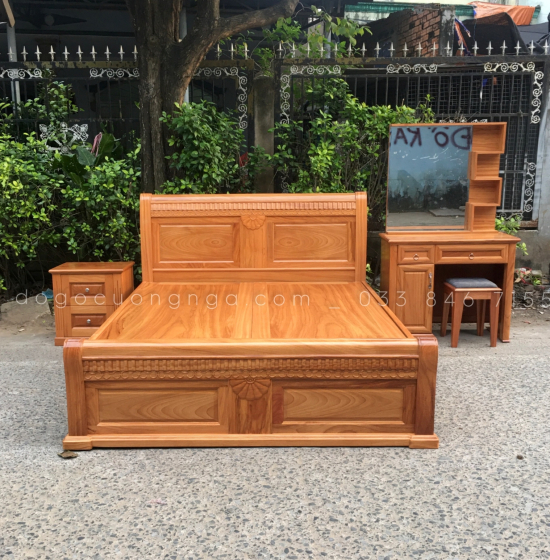 Bộ Combo Phòng Ngủ Gỗ Gõ Đỏ Cao Cấp BC 19.7