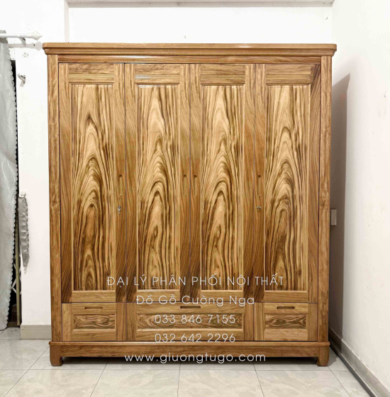 Combo Phòng Ngủ Gỗ Hương Xám 3 Chi Tiết Hiện Đại Cao Cấp