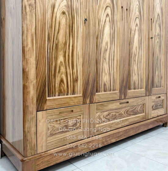 Combo Phòng Ngủ Gỗ Hương Xám 2 Chi Tiết Hiện Đại Cao Cấp