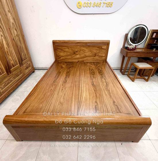 Combo Phòng Ngủ Gỗ Hương Xám 3 Chi Tiết Hiện Đại Cao Cấp